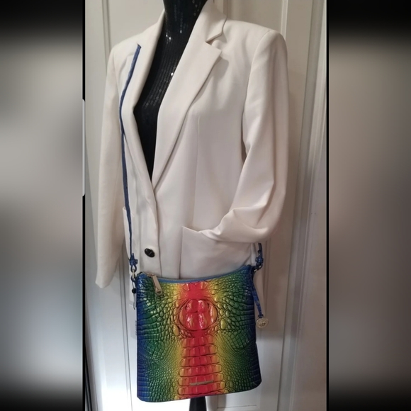 NWT BRAHMIN KATIE POPSICLE OMBRE MELBOURNE CROSSBODY & ADY WALLET - Picture 6 of 16